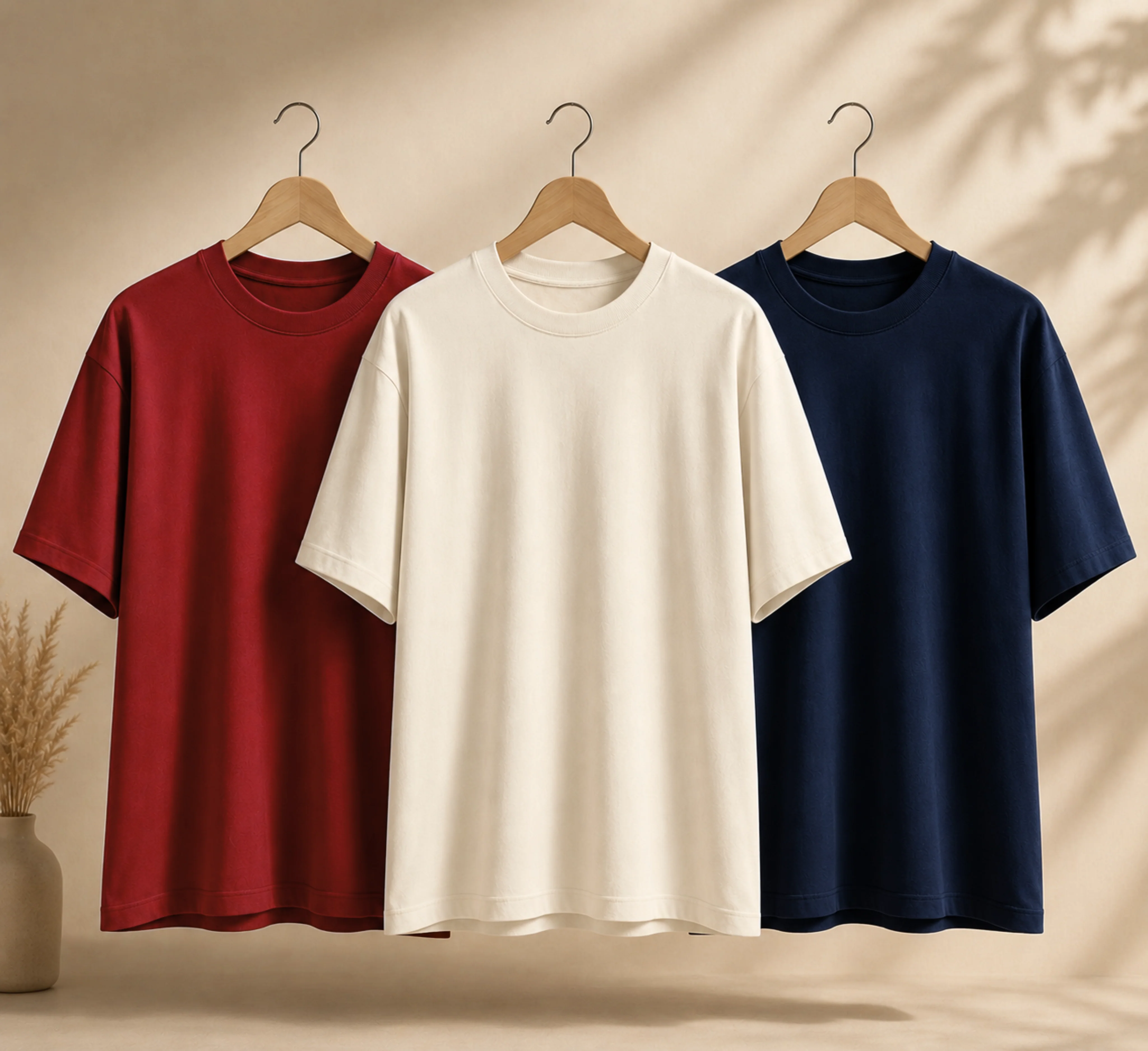 Pack of 3 Oversized T-Shirts – 210 GSM Pure Cotton Heavyweight T-Shirts | Soft, Breathable & Durable Daily Wear - Image 5