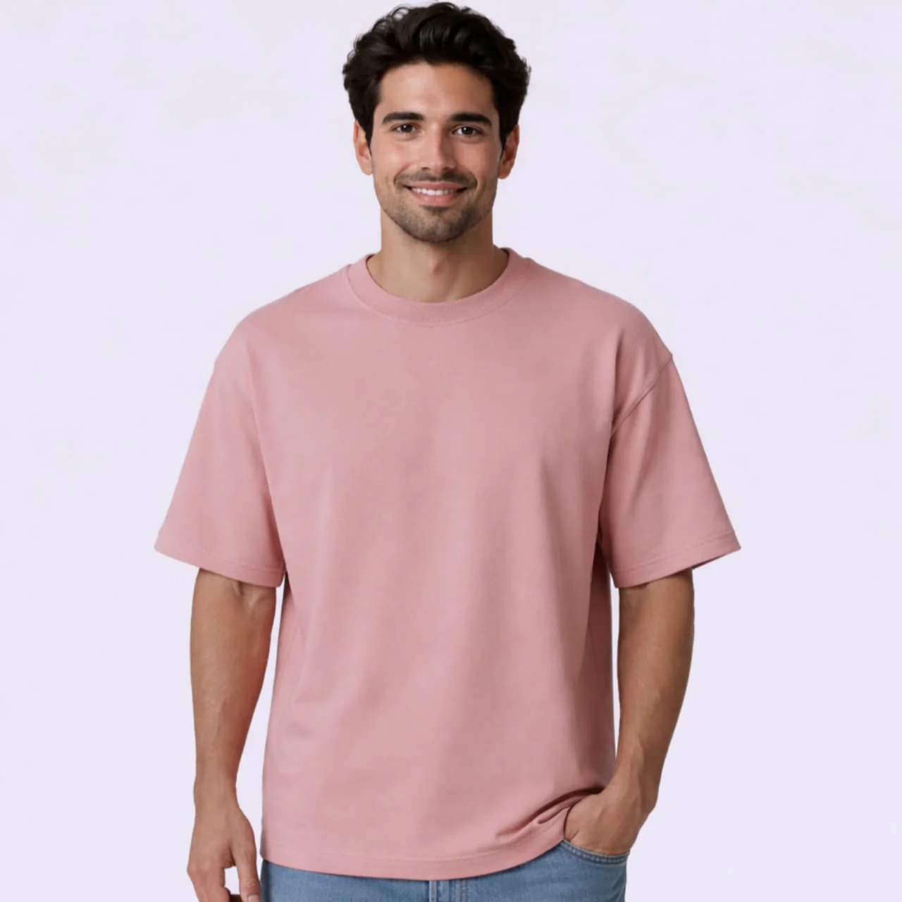 240 GSM French Terry Oversized T-Shirt – Super Combed 100% Cotton | Premium Heavyweight Comfort Fit - Image 5