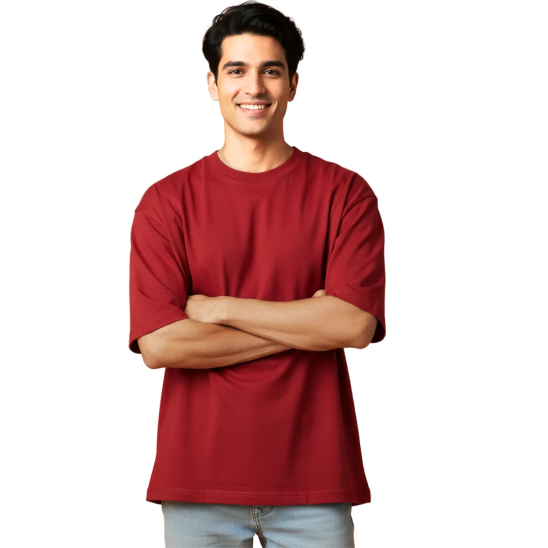240 GSM French Terry Oversized T-Shirt – Super Combed 100% Cotton | Premium Heavyweight Comfort Fit - Image 6