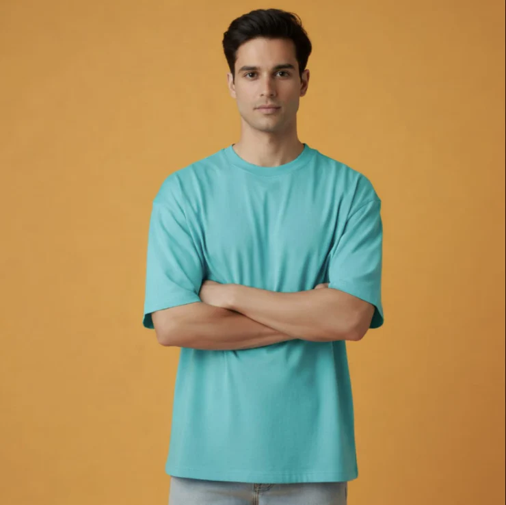 240 GSM French Terry Oversized T-Shirt – Super Combed 100% Cotton | Premium Heavyweight Comfort Fit - Image 7