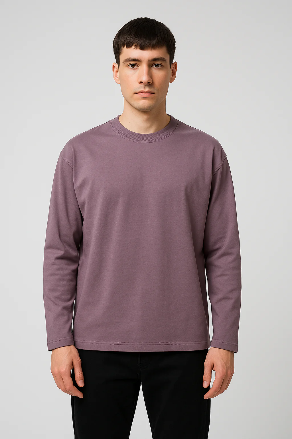 Heavyweight 280 GSM Boxy Fit Full Sleeve T-Shirt | 100% Cotton | French Terry | Oversized Fit - Image 4
