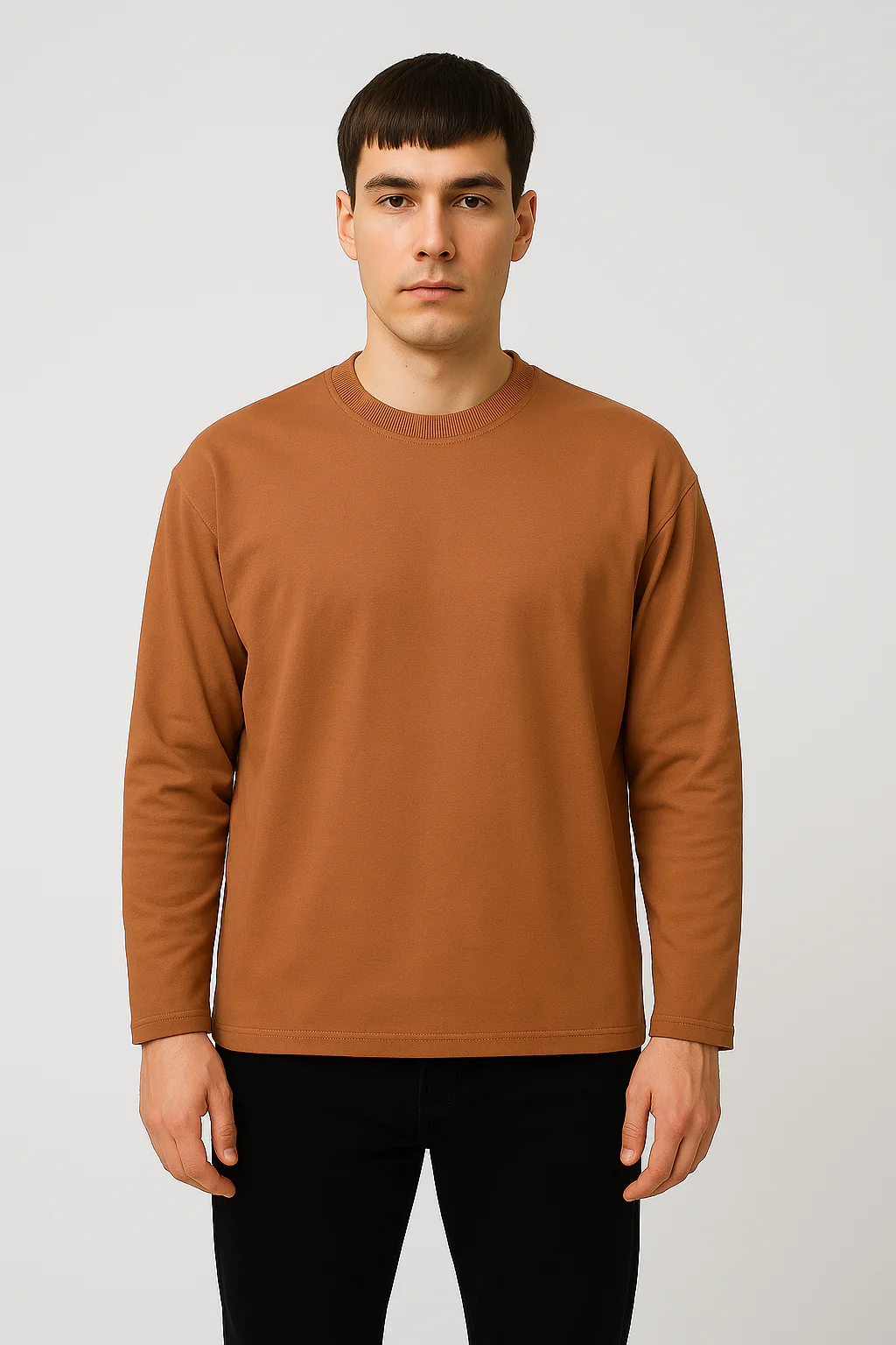 Heavyweight 280 GSM Boxy Fit Full Sleeve T-Shirt | 100% Cotton | French Terry | Oversized Fit - Image 5