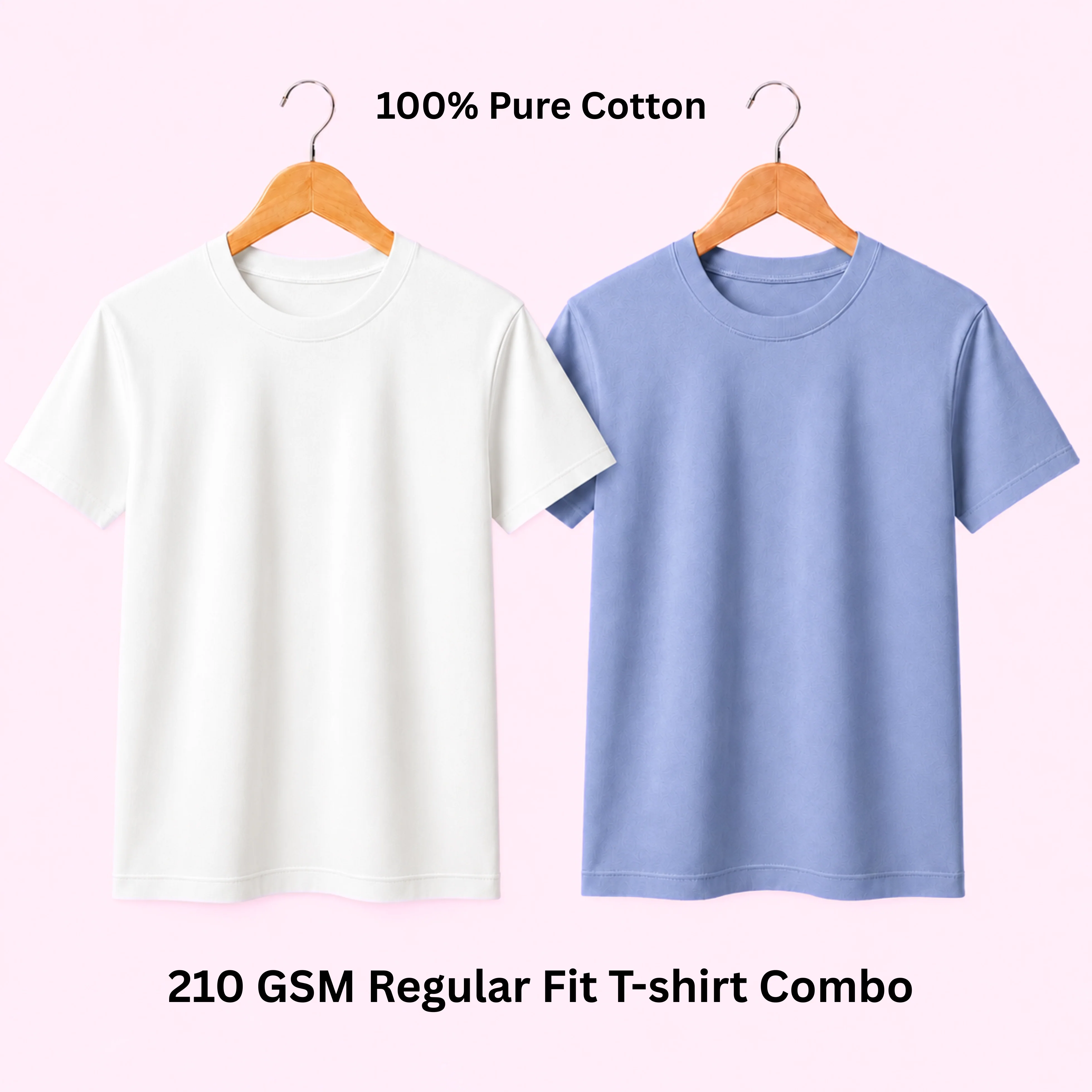 Premium 210 GSM Regular T-Shirt - Pure Cotton | Pack of 2 - Image 6