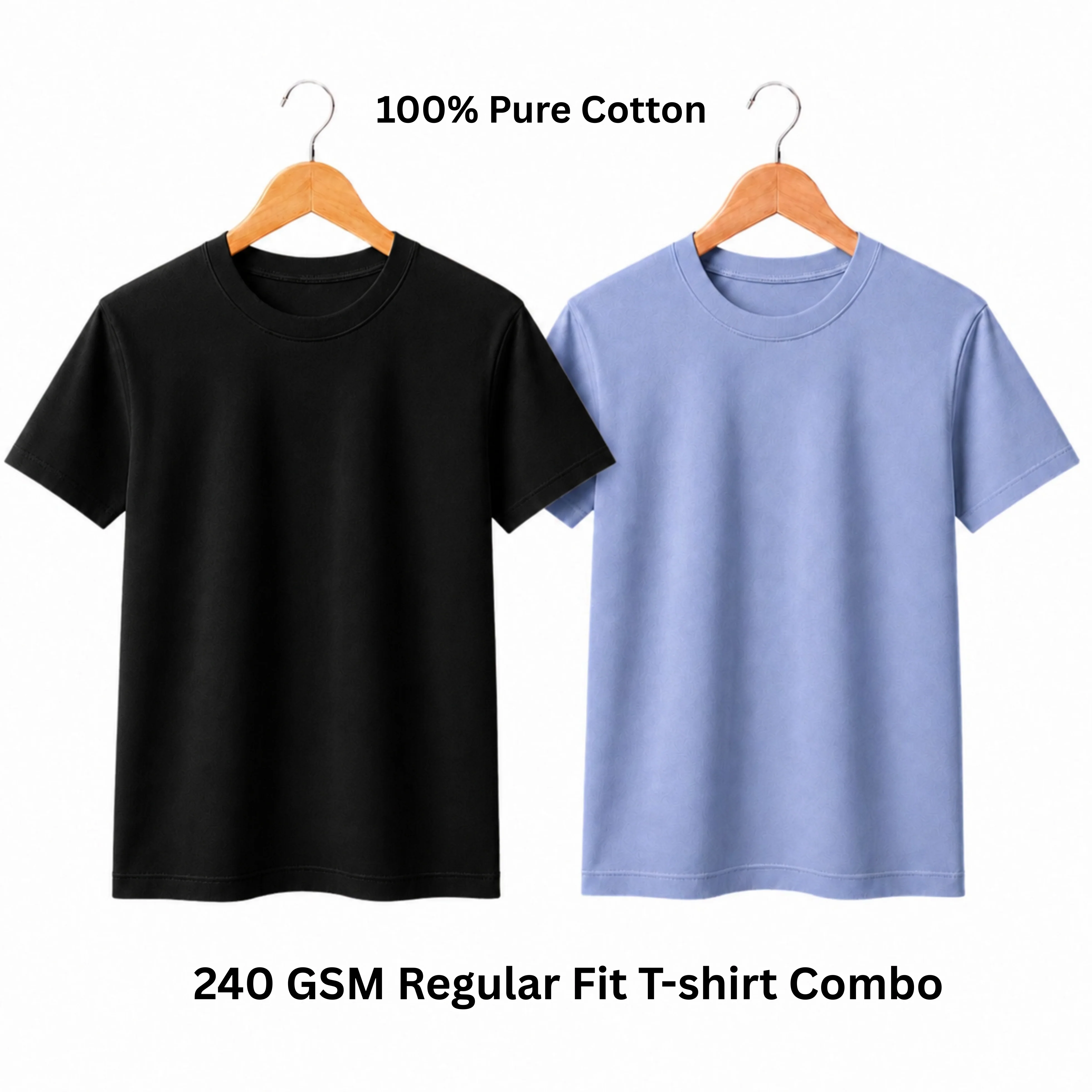 Premium 210 GSM Regular T-Shirt - Pure Cotton | Pack of 2 - Image 7