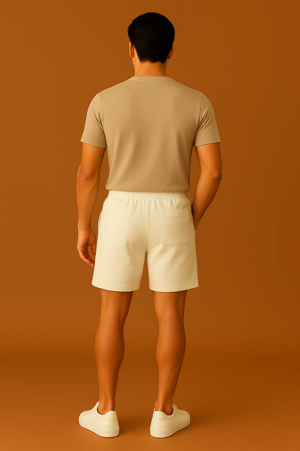 Premium 240 GSM Oversized Shorts – Supercombed Cotton, 2 Zippered Pockets, 1 Back Pocket - Image 5