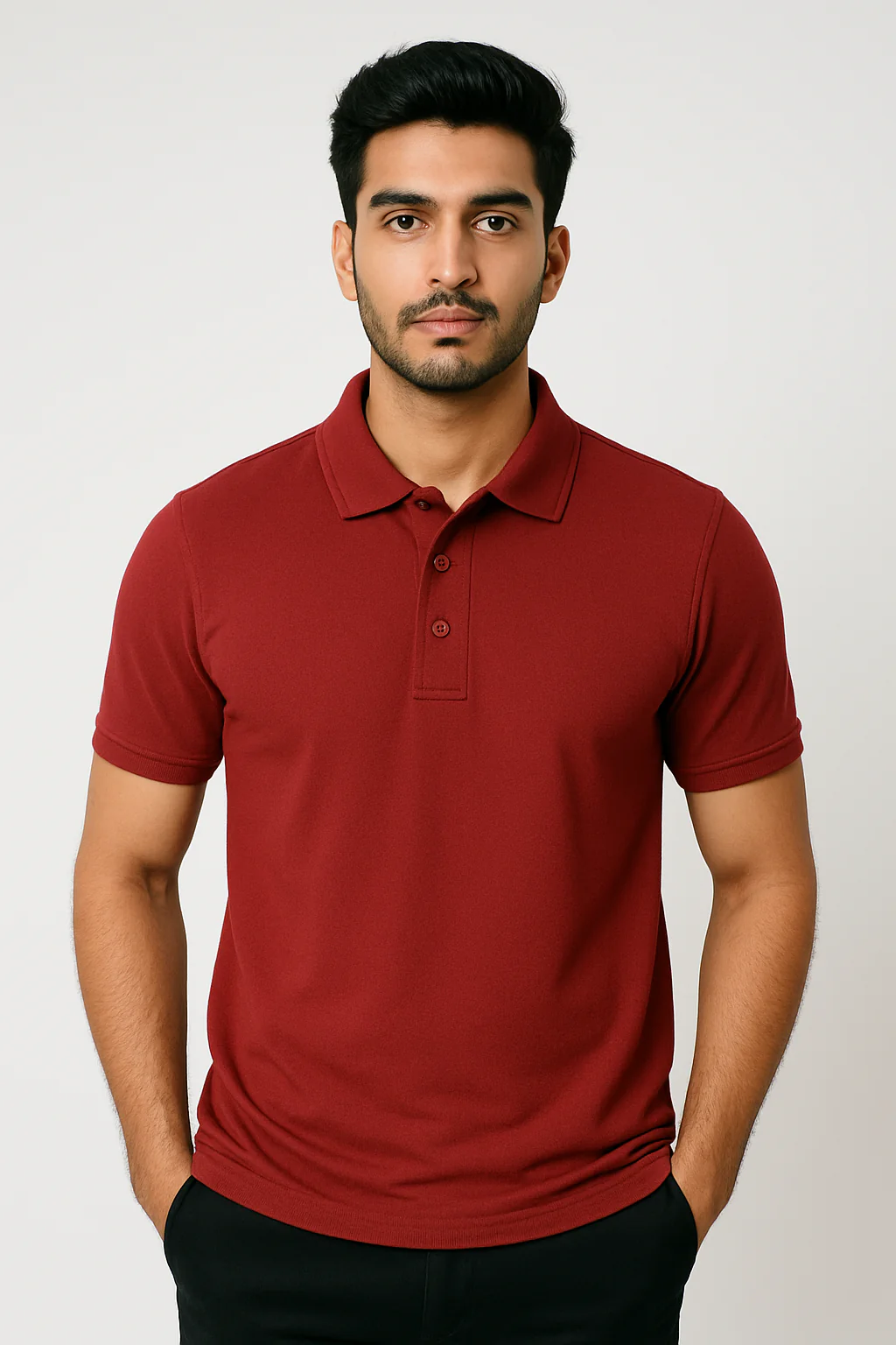 Pure Cotton Polo T-Shirt | 220GSM | Super Combed | Red Label Fabric - Image 4