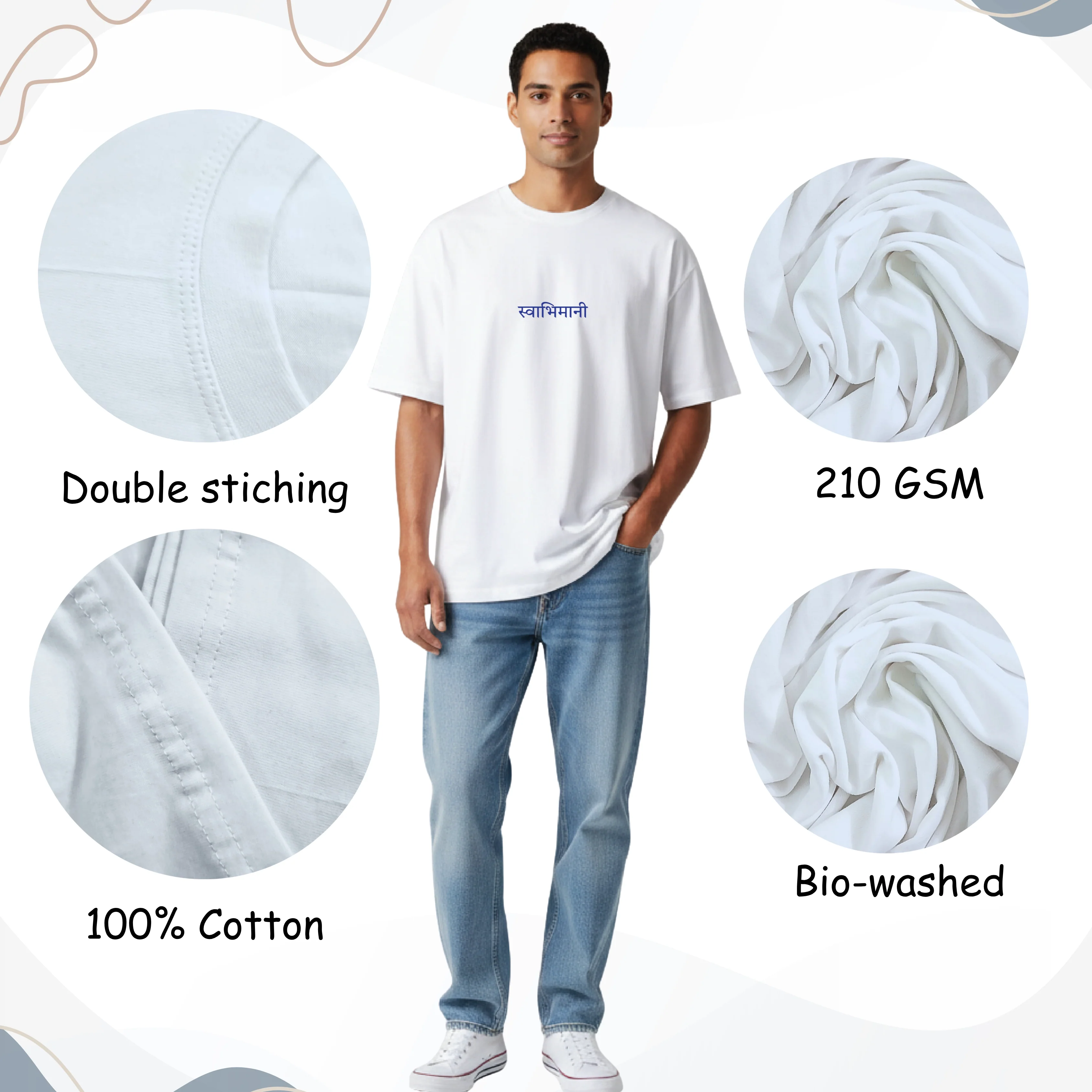 Swabhimani – 210 GSM Oversized T-Shirt | Premium Heavy Cotton - Image 4